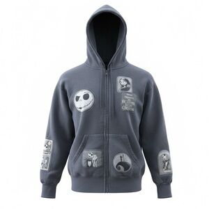 Women's  Disney Nightmare Before Christmas Character Full-Zip Hoodie XS